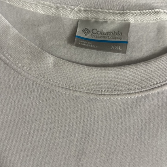 NWT COLUMBIA Vintage 100% white sweatshirt mens XXL 2XL - Picture 3 of 4